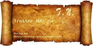 Tretter Nóra névjegykártya
